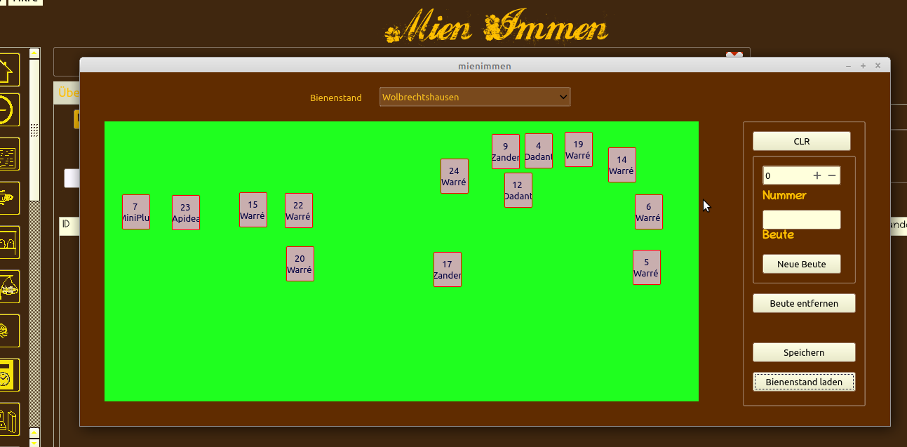 Skizze vom Bienenstand