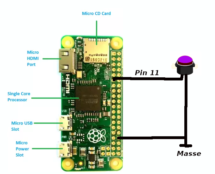 Schaltplan Raspberry Pi Alarm Taster
